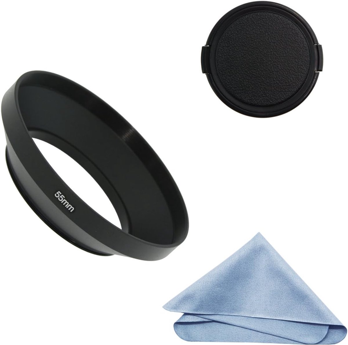Lenskap Metaal - Beschermkap Camera - Lens Beschermen - Universele Schroefdraad - 55mm - Zwart