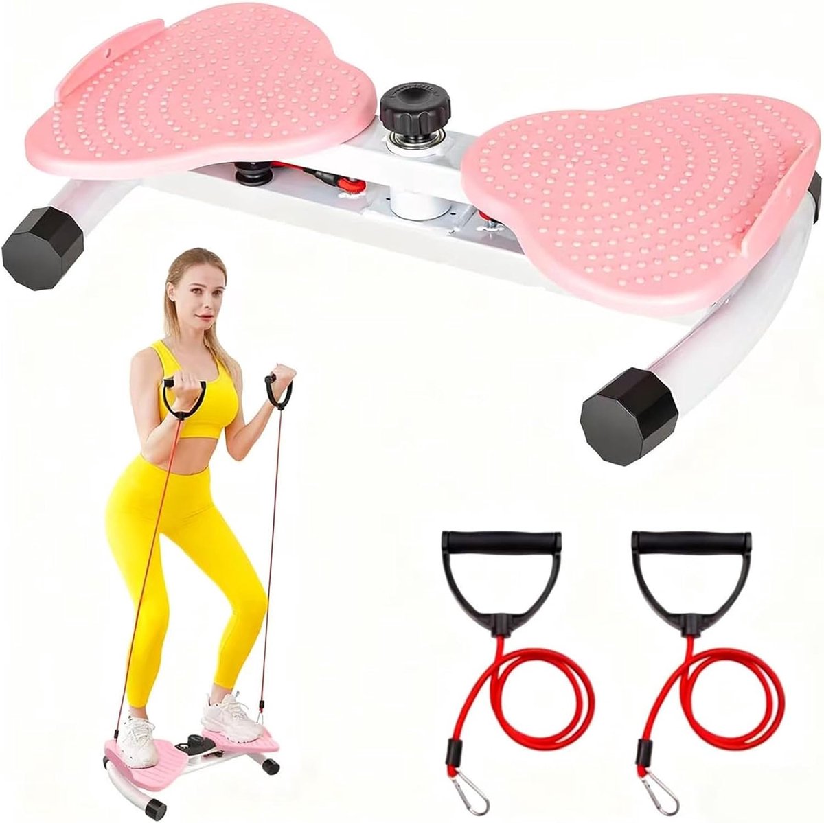 Taille Draaiende Machine - Twist Machine - Fitness Thuis - Stil & Voetmassage - 350 lbs Capaciteit - Roze