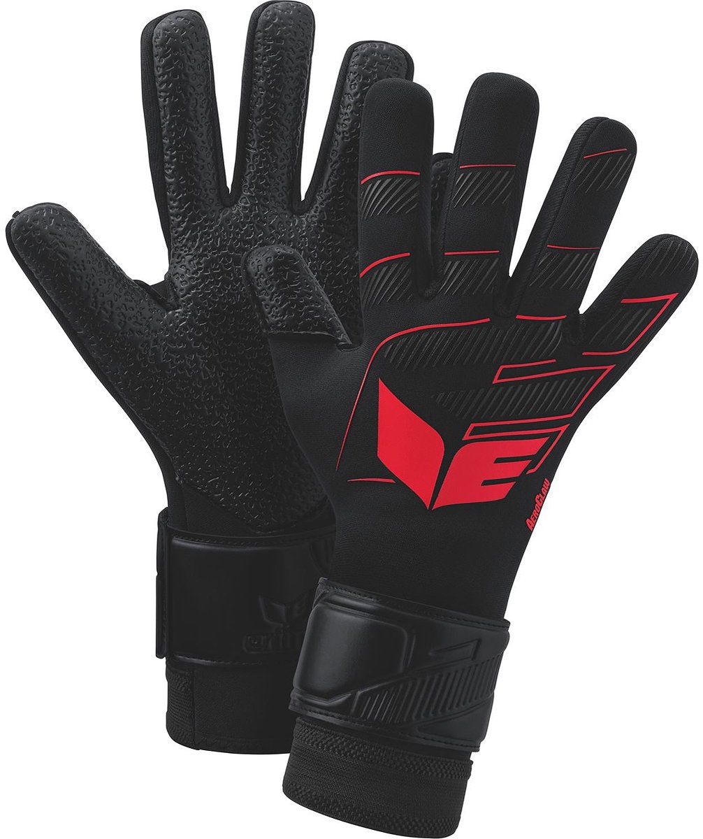 Erima Aeroclaw Star Keepershandschoenen - Zwart / Rood | Maat: 12