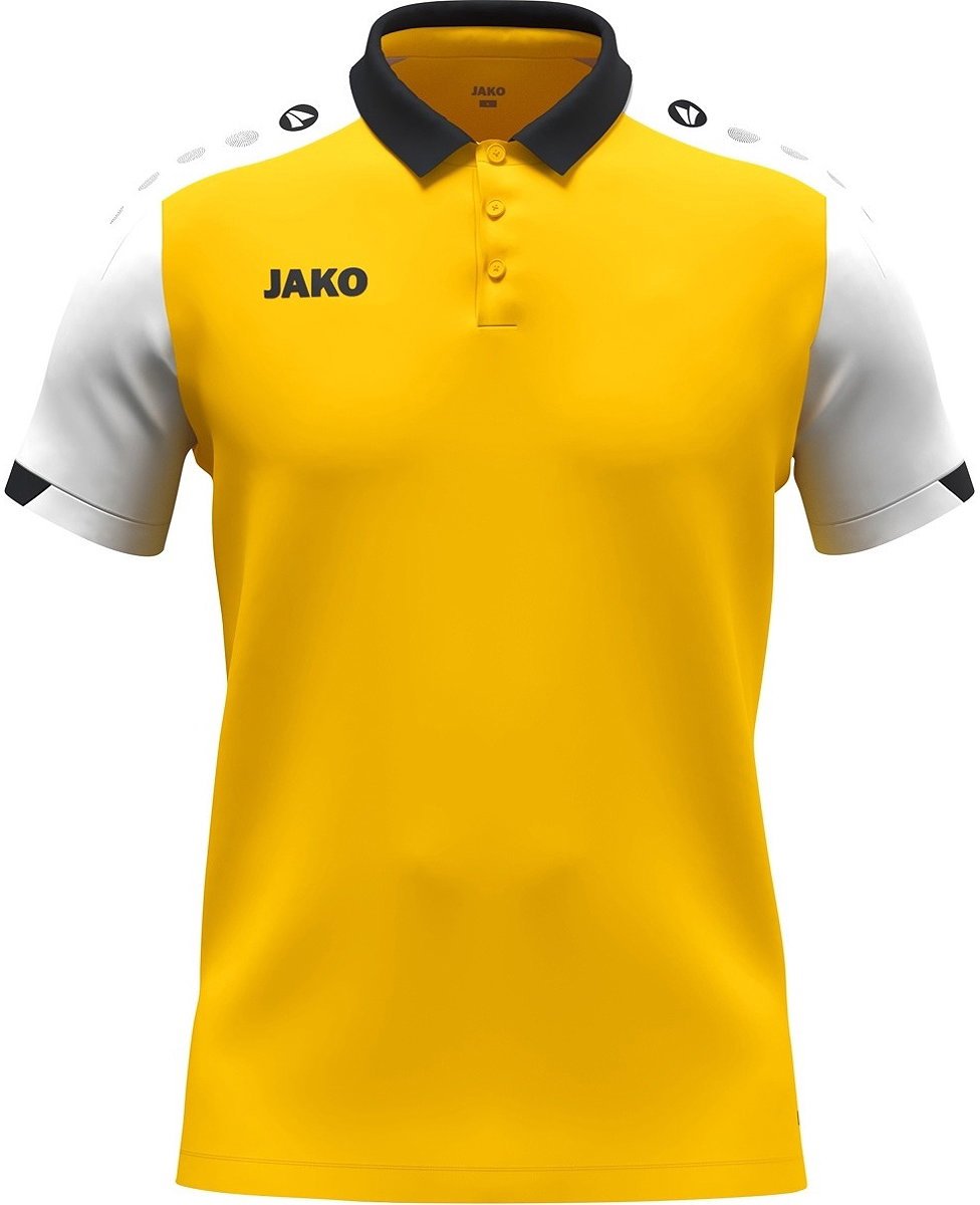 Jako Dynamic Polo Heren - Geel / Wit / Zwart | Maat: 3XL