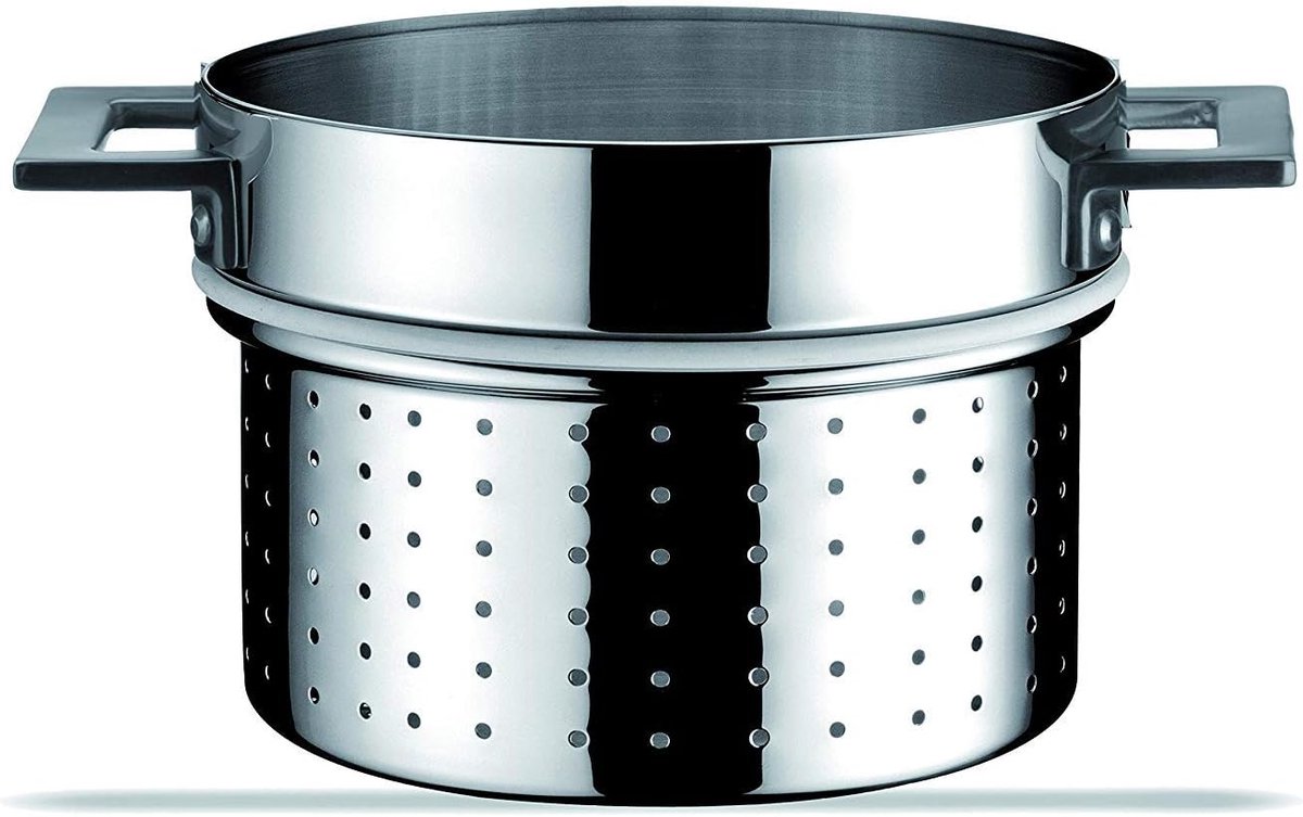 Pastakoker Inzetstuk - Kookmand - Pasta Koken - Vaatwasmachinebestendig - 24 cm - Staal