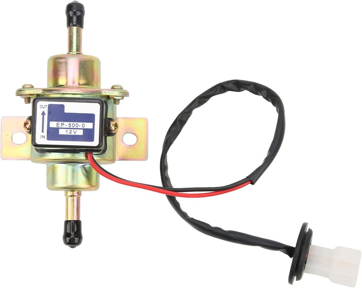 Elektrische Brandstofpomp - Brandstofpomp Benzinepomp - Motoronderhoud - Zuigergedreven Plunger - 12V - Zwart