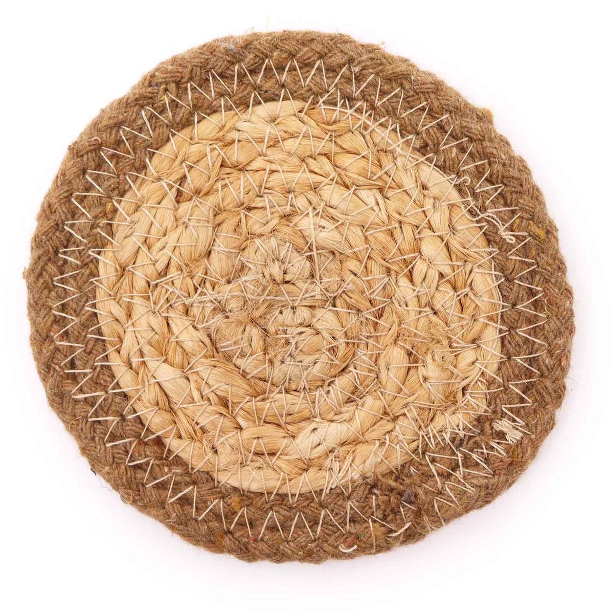 Ancient Wisdom - Decoratieve schaal - Jute en katoen multicolor 10 cm - onderzetter - decoratie - knutselen - edelsteen - terrarium - accessoires