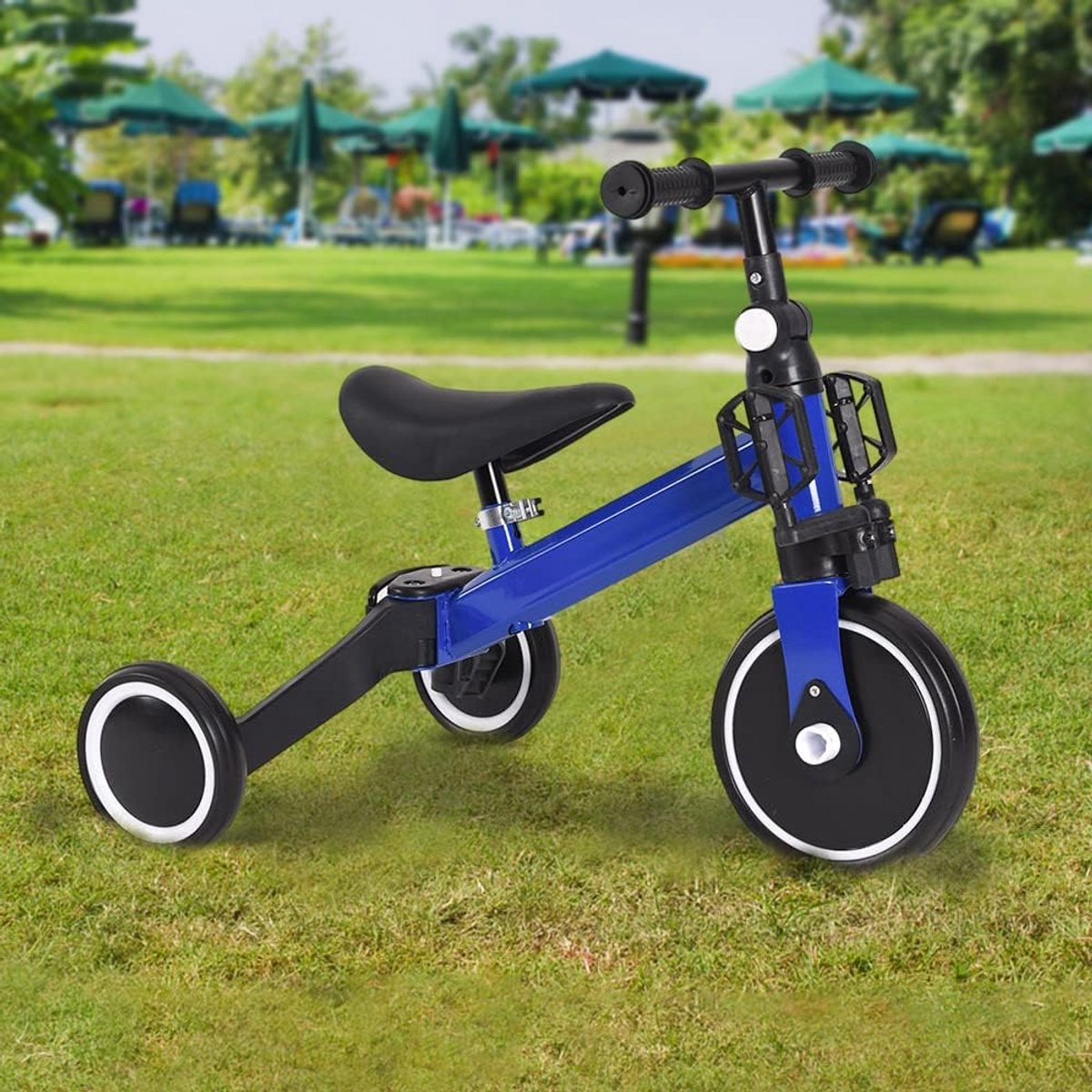 3-in-1 Loopfiets en Driewieler voor Kinderen 1,5 tot 5 Jaar - Loopfiets met Duwstang