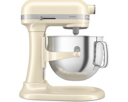KitchenAid keukenmachine - Artisan - In hoogte verstelbare kom - 375 W - 11 snelheden - 3 RVS accessoires - 6,6L - Amandelwit