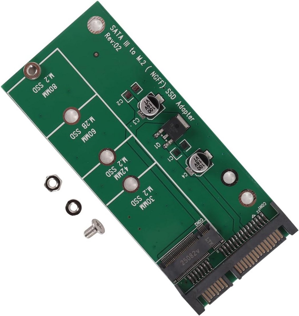 NGFF M.2 naar SATA Adapter B-Sleutel voor SSD, 2230 t/m 2280