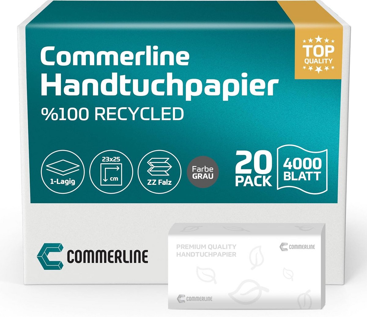 ZZ-Vouwhanddoeken 5000 Vellen Grijs Papier Handdoeken voor Dispenser 1-laags
