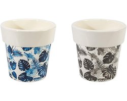 Ronde Bloempot Ø 25 cm Vintage Stijl - Sterk Kunststof Binnenhuis
