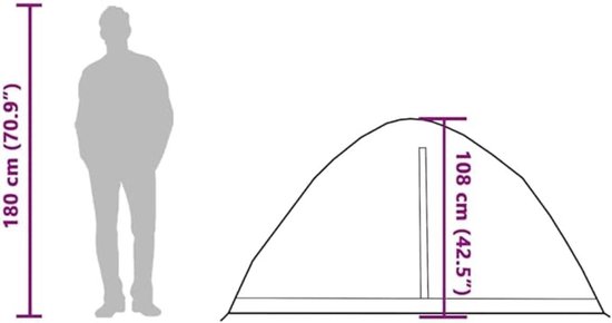 Kampeertent met waterdicht ontwerp en goede ventilatie van Merkloos — afbeelding 5