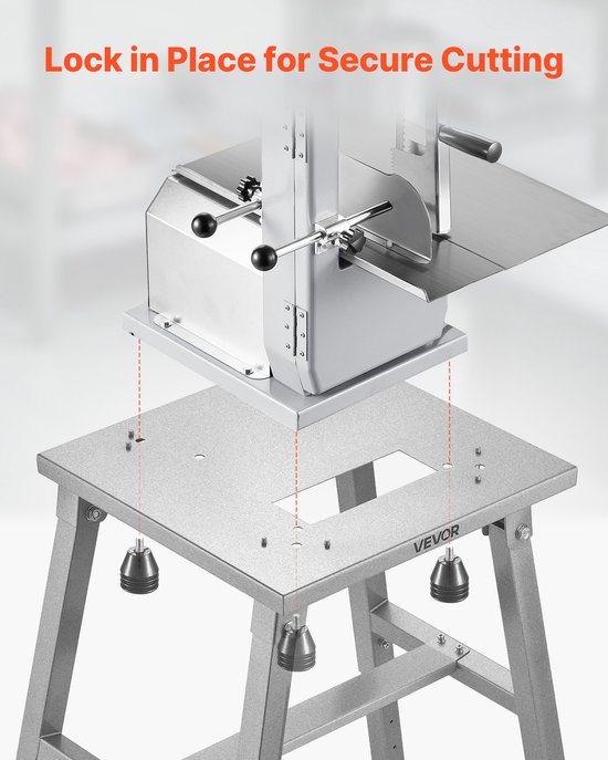 VEVOR Elektrische Vleesbandzaagstandaard met Verstelbare Hoogte, Stabiel H-Vormig Frame en Antislipvoetjes, voor Botzaagmachine, Compatibel met Modellen Bs-130 en Bs-250 van VEVOR — afbeelding 4