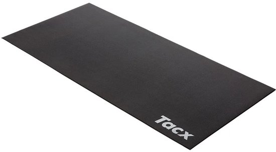Zwarte Tacx fietstrainer mat.