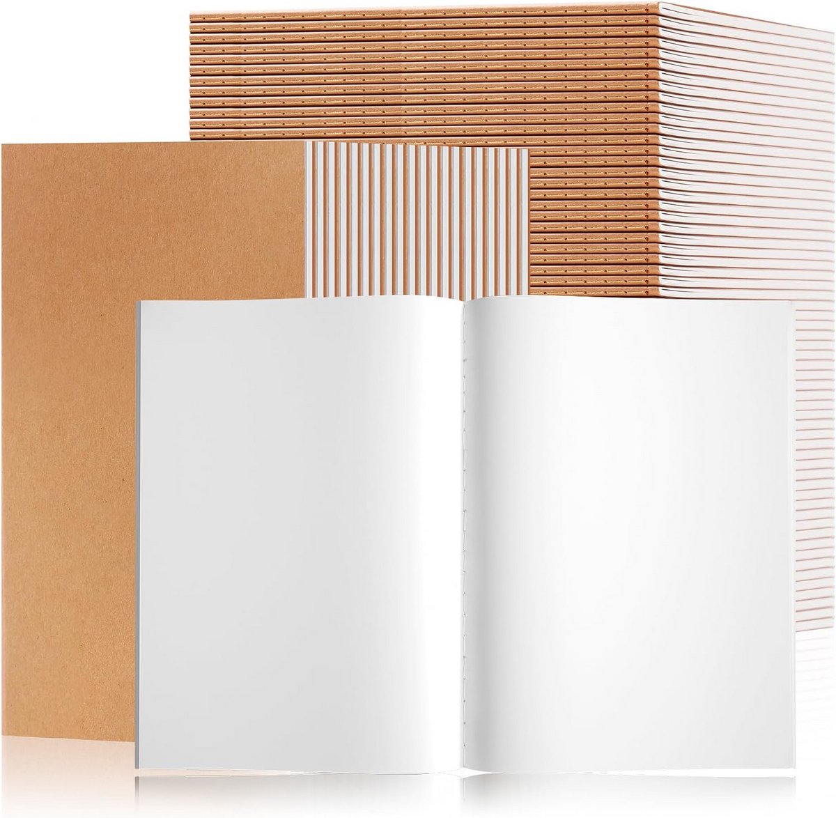 30 Stuks Blanco Notitieboekjes Kraftpapier A5 Reisdagboekjes