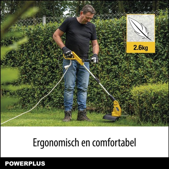 Powerplus Elektrische Grastrimmer POWXG30036 - 650 W en 320 mm Ø, 2-in-1 tuingereedschap als grastrimmer en kantensnijder voor uw tuin van Powerplus — afbeelding 3