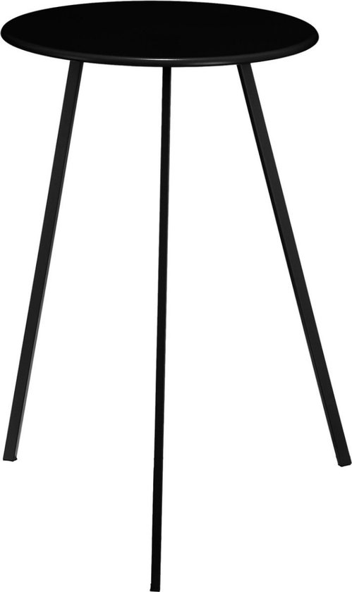 Mica Decorations Table d'Appoint d'Extérieur Seattle - H58 x Ø38 cm - Métal - Zwart