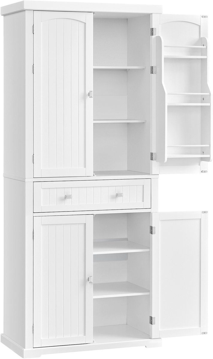 VASAGLE - Opbergkast - Met Verstelbare Planken en Lades - Voor Woonkamer en Keuken