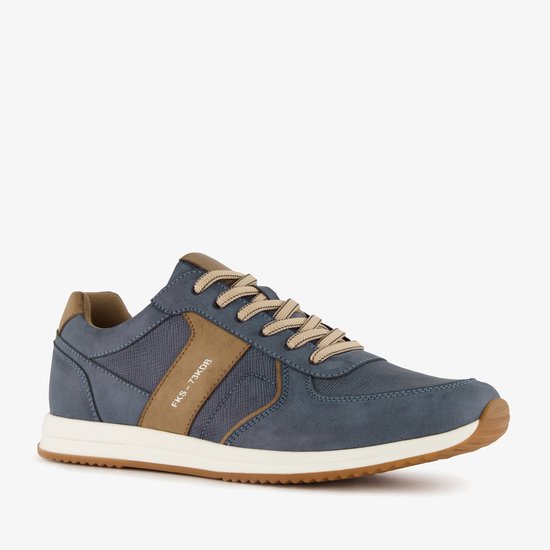 Blue Box heren sneakers blauw bruin - Maat 43 - Uitneembare zool