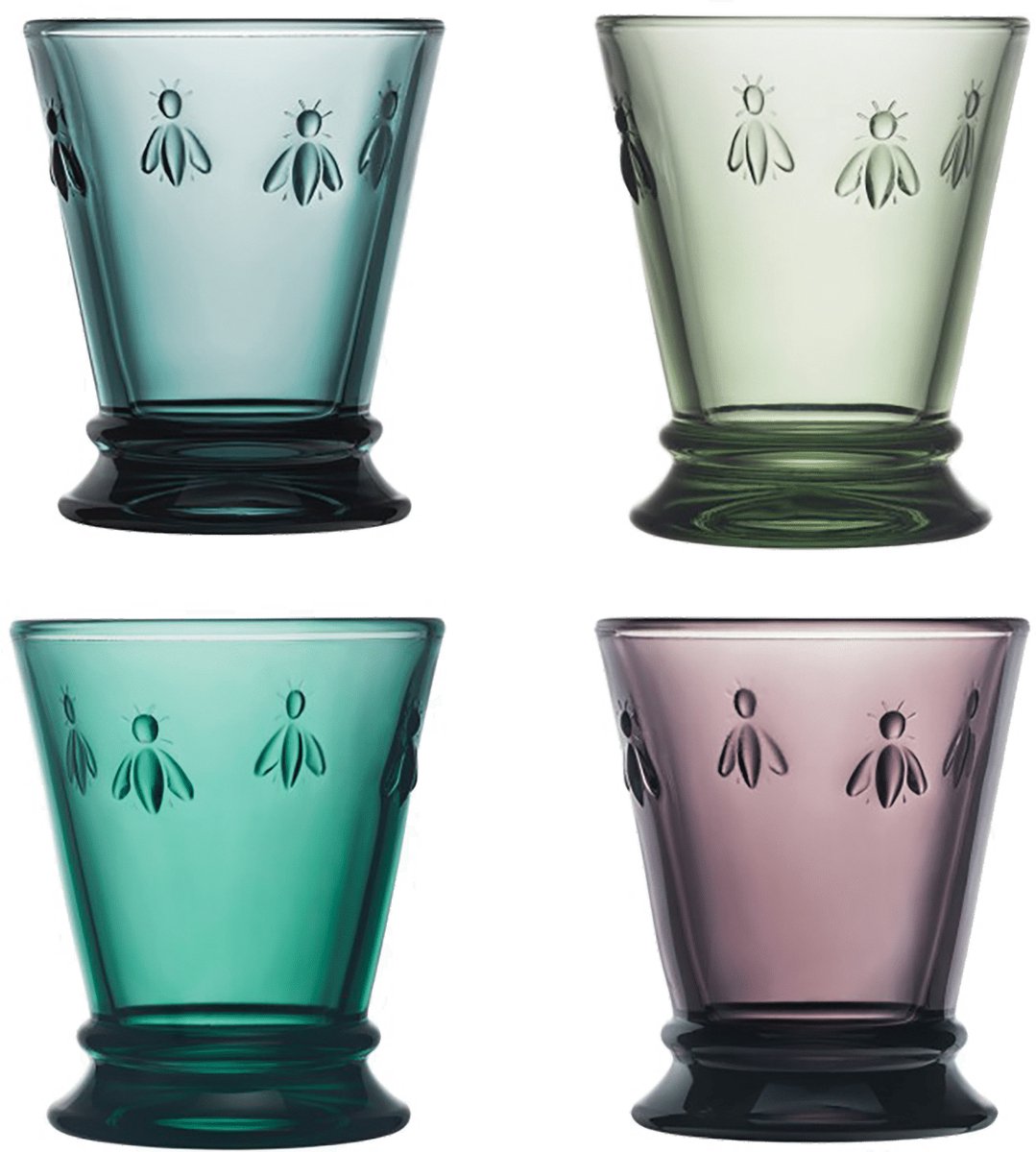La Rochère Abeille - Waterglas - Assorti kleur - 26 cl - Set van 4