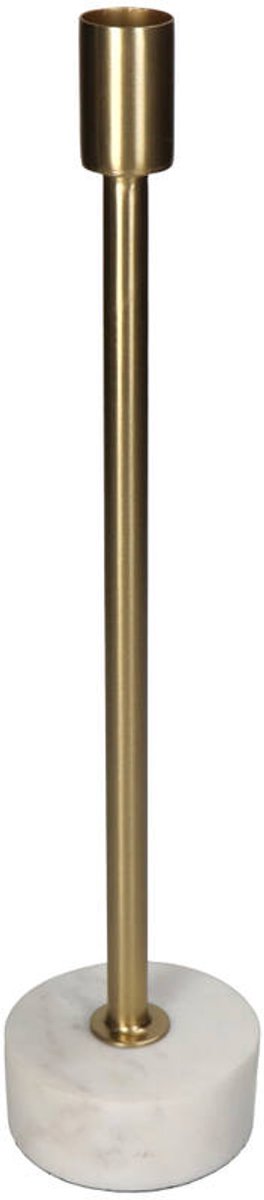 Kersten kandelaar marmer rond 7.5x34cm goud