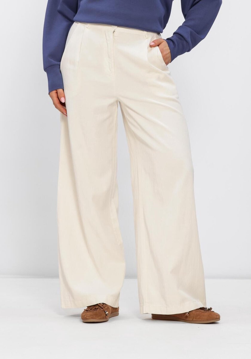 Simple Trouser Broeken Dames - Ecru - Maat S