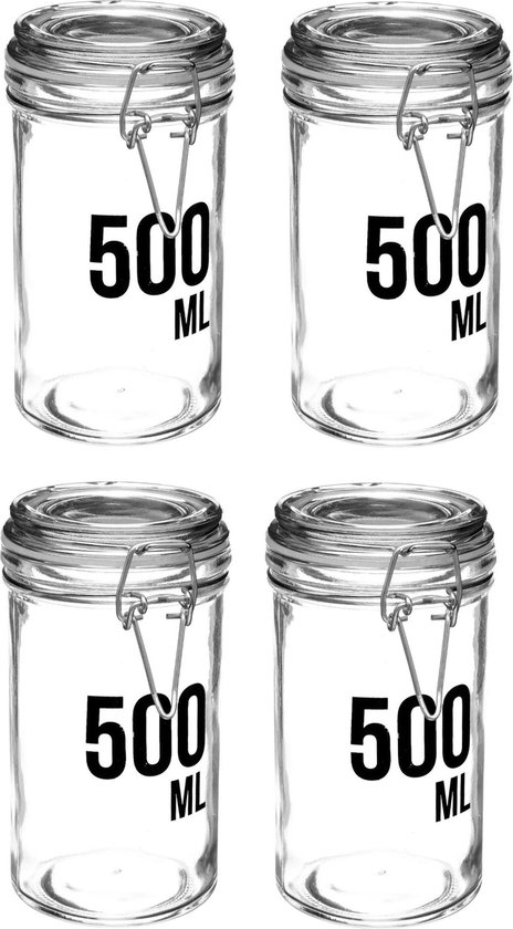 6 weckpotten 750 ml beugelsluiting 10 etiketten 6 x afdichting en pen voorraadpot voorraadpot