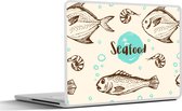 Sticker ordinateur portable - 14 pouces - Nourriture - Motifs - Pêche