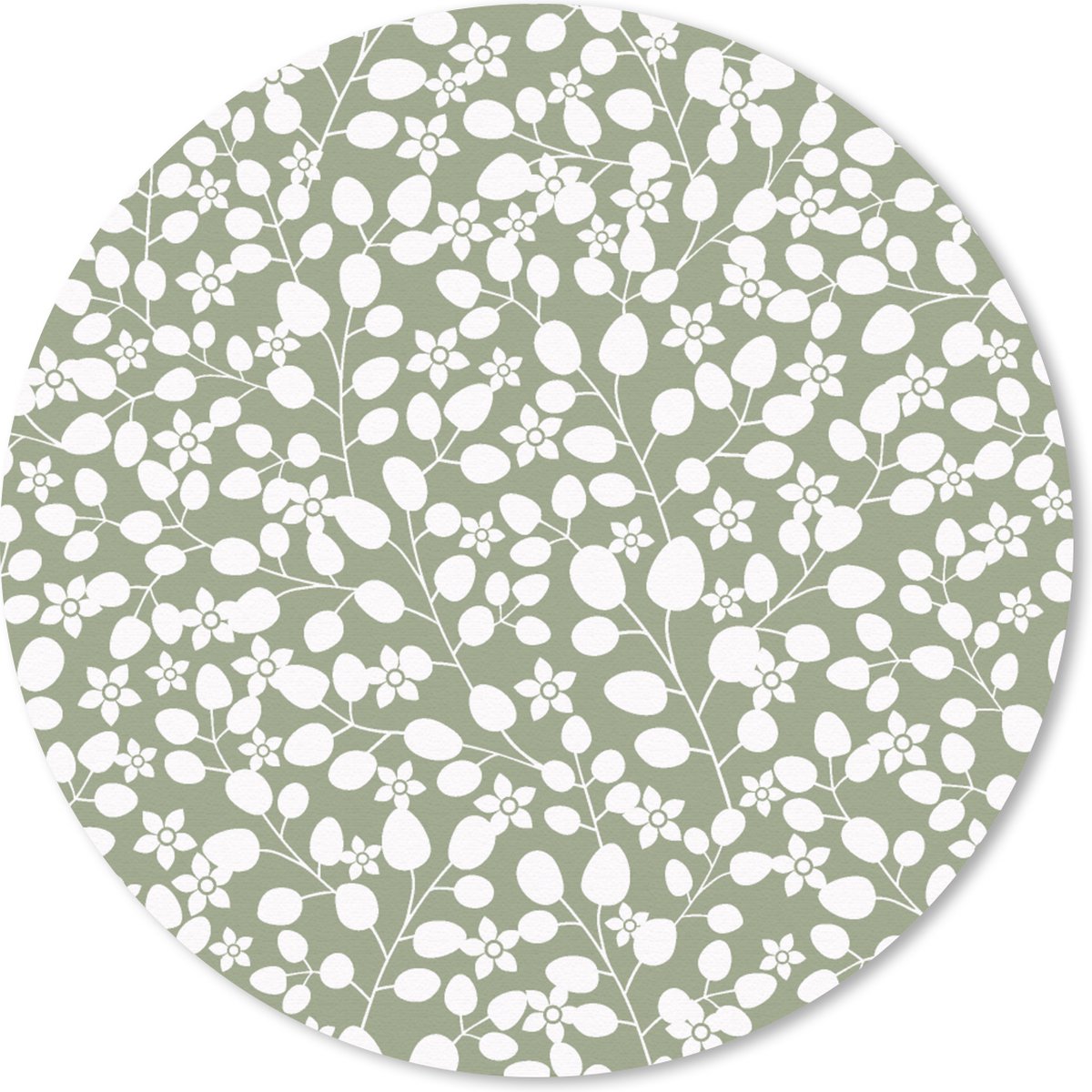 Muismat rond 40x40 cm - Mousepad Bloemen - Patronen - Planten - Ronde muismatten