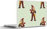 Laptop sticker - 10.1 inch - Kabouter - Patronen - Tuin - 25x18cm - Laptopstickers - Laptop skin - Cover
