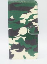 P.C.K. Hoesje/Boekhoesje/Bookcase camouflage print geschikt voor Samsung Galaxy A52 5G MET Glasfolie