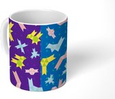 Mok - Koffiemok - Origami - Patronen - Abstract - Mokken - 350 ML - Beker - Koffiemokken - Theemok