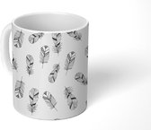 Mok - Koffiemok - Veren - Patronen - Zwart Wit - Mokken - 350 ML - Beker - Koffiemokken - Theemok