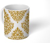 Mok - Koffiemok - Vintage - Bloemen - Goud - Patronen - Mokken - 350 ML - Beker - Koffiemokken - Theemok