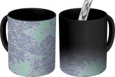 Magische Mok - Foto op Warmte Mokken - Koffiemok - Bloemen - Vintage - Patroon - Azië - Magic Mok - Beker - 350 ML - Theemok