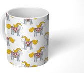 Mok - Koffiemok - Unicorn - Bloemen - Patronen - Mokken - 350 ML - Beker - Koffiemokken - Theemok