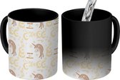 Magische Mok - Foto op Warmte Mokken - Koffiemok - Unicorn - Quote - Patroon - Meisje - Magic Mok - Beker - 350 ML - Theemok
