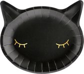 Partydeco - Wegwerpbordjes Zwarte Kat