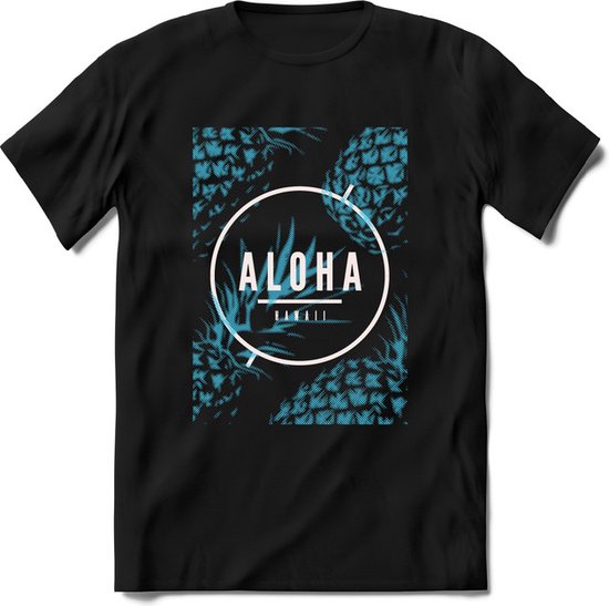 Aloha Hawaii | TSK Studio Zomer Kleding  T-Shirt | Blauw | Heren / Dames | Perfect Strand Shirt Verjaardag Cadeau Maat XL