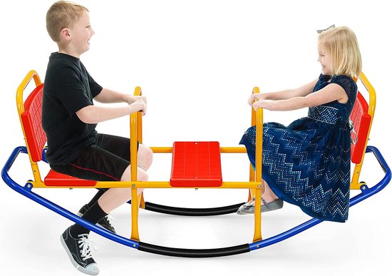 Stargo - Outdoor Rocker for Children, 360° Rocker with Adjustable Frame 116-177 cm, Indoor and Outdoor Playground Equipment