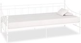 vidaXL Bedbankframe metaal wit 90x200 cm