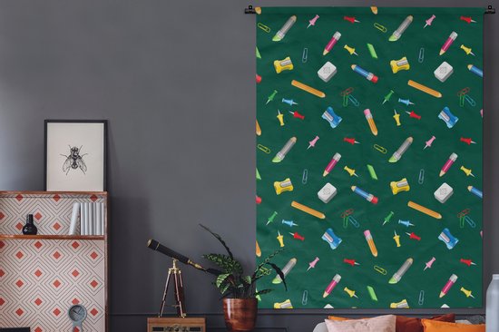 Tapisserie - Tapisserie - Bureau - Motifs - Crayons - 150x200 cm - Tapisserie