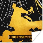 Poster Kaart - Hoornsemeer - Plattegrond - Stadskaart - Nederland - 30x30 cm