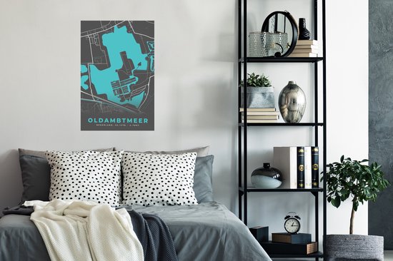 Affiche Plan de la ville - Carte - Water - Oldambtmeer - Carte - 60x90 cm
