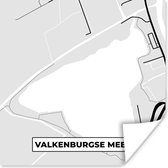 Poster Kaart - Valkenburgse Meer - Nederland - Stadskaart - Plattegrond - 50x50 cm