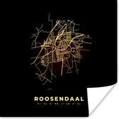 Poster Roosendaal - Kaart - Plattegrond - Stadskaart - 50x50 cm