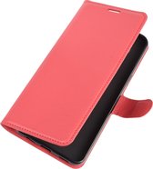 Mobigear Telefoonhoesje geschikt voor LG K51s Hoesje | Mobigear Classic Bookcase Portemonnee | Pasjeshouder voor 3 Pasjes | Telefoonhoesje voor Pinpas / OV Kaart / Rijbewijs - Rood