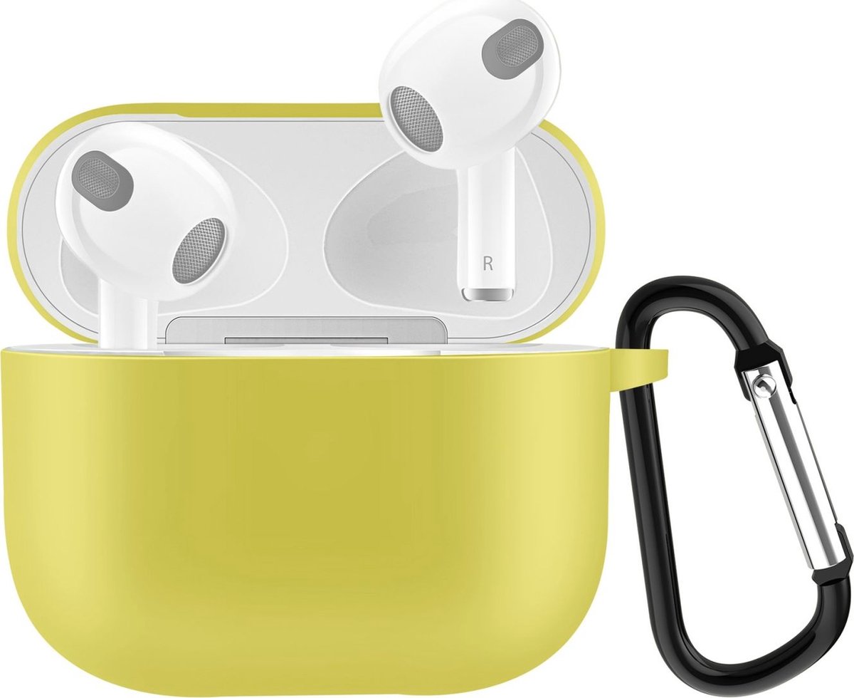 Mobigear - Hoesje geschikt voor Apple AirPods 3 Hoesje Flexibel Siliconen | Mobigear Classic - Geel