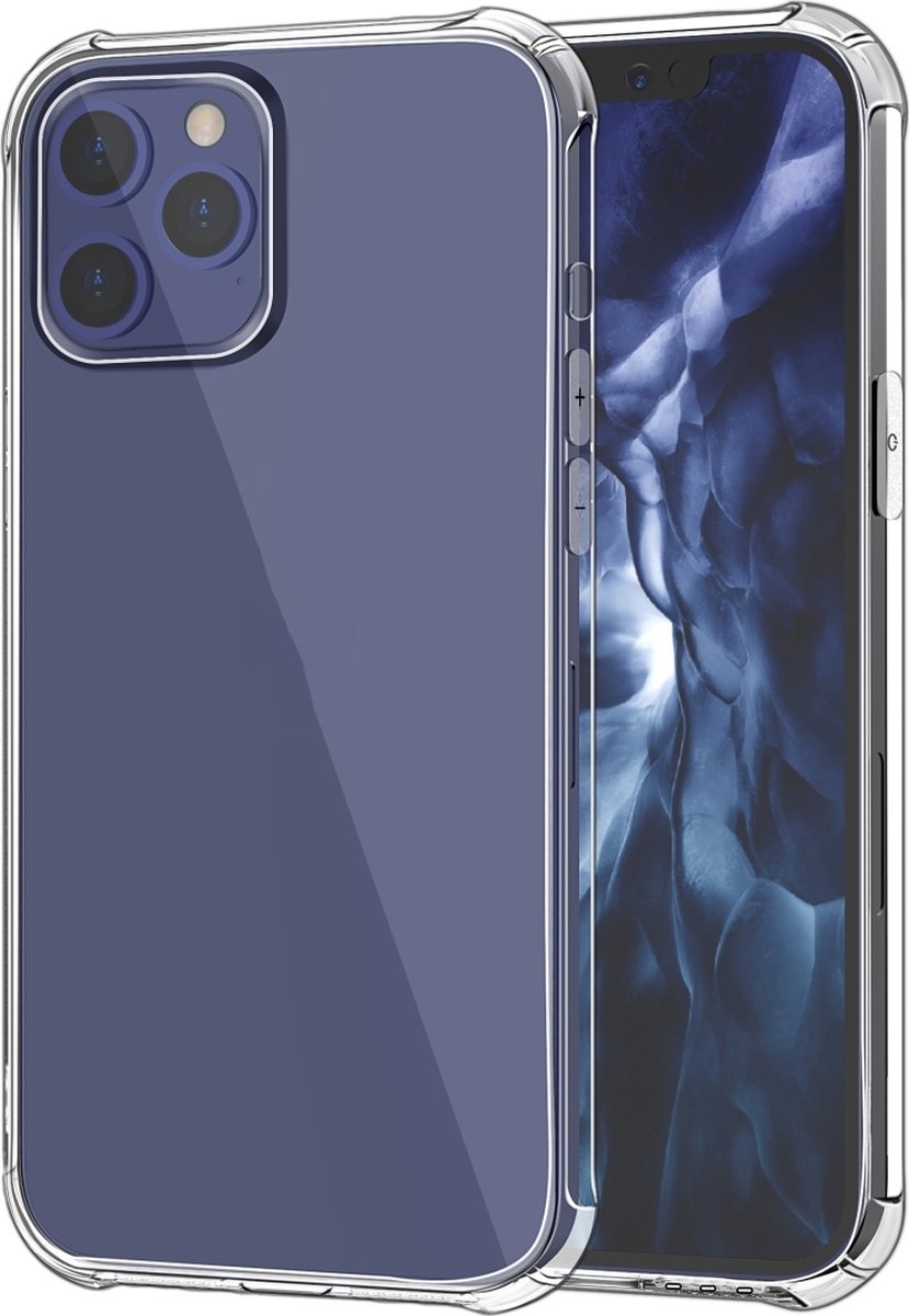 Mobigear Doorzichtig Hoesje geschikt voor Apple iPhone 12 Pro Max Telefoonhoesje Flexibel TPU | Mobigear Cushion Backcover Shockproof | Doorzichtig Telefoonhoesje iPhone 12 Pro Max | Schokbestendig iPhone 12 Pro Max Telefoonhoesje | Anti Shock Proof