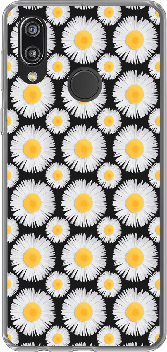 Telefoonhoesje Geschikt voor Huawei P20 Lite (2020) hoesje - Patronen - Daisy - Bloemen - Girl - Kids - Kinderen - Siliconen Telefoonhoesje Telefoonhoesje