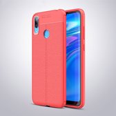 Mobigear Hoesje geschikt voor Huawei Y7 (2019) Telefoonhoesje Flexibel TPU | Mobigear Luxury Backcover | Y7 (2019) Case | Back Cover - Rood