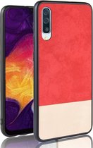Mobigear Hoesje geschikt voor Samsung Galaxy A50 Telefoonhoesje Hardcase | Mobigear Two Tone Backcover | Galaxy A50 Case | Back Cover - Rood