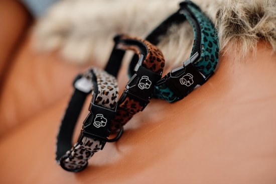 Kentucky Dogwear Hondenhalsband Luipaardprint - Donkergroen L - 42-68cm